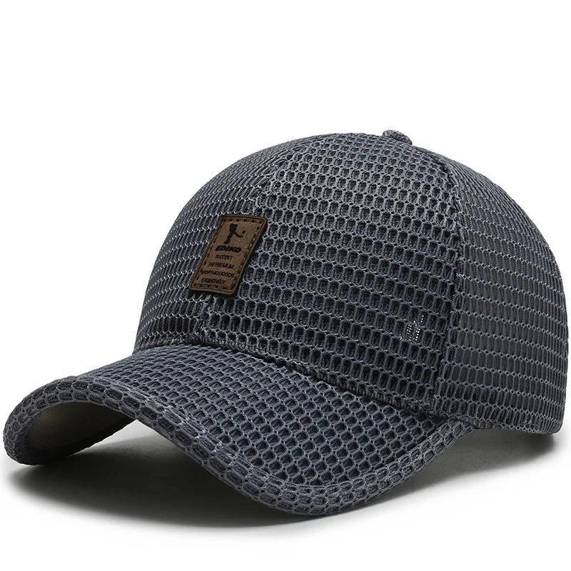 Men'S New Fashion Baseball Cap Summer Breathable Full Net Shade Fishing Cap