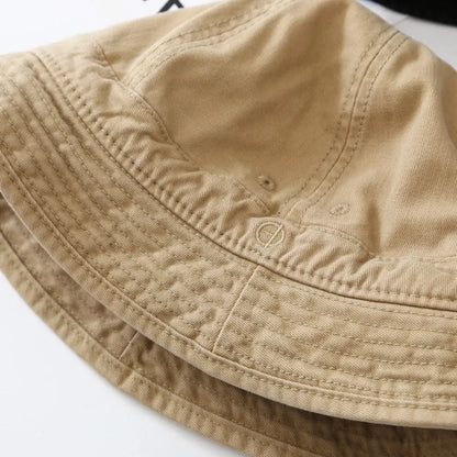 Bucket Hat Japanese Style Short-brim Fisherman Cap Big Head Circumference