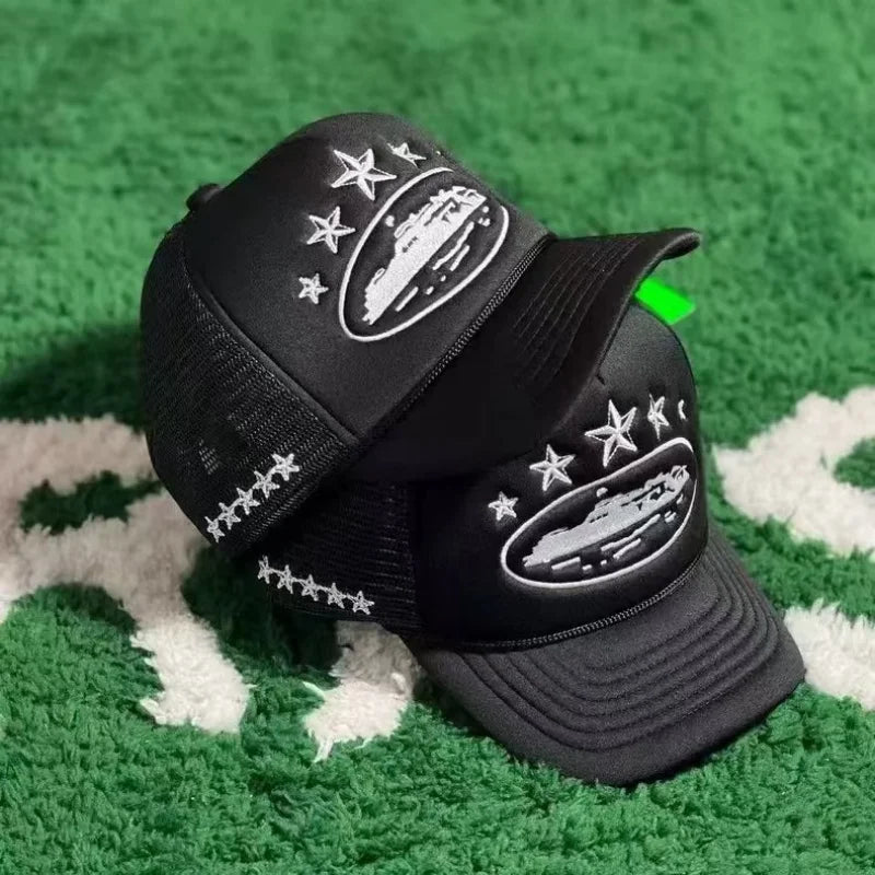 New Five Star Mesh Hat Men's Street Hip Hop Hat Baseball Hat