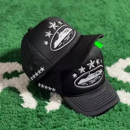 New Five Star Mesh Hat Men's Street Hip Hop Hat Baseball Hat