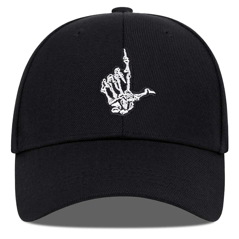 Unisex Skeleton Fingers Embroidery Baseball Caps