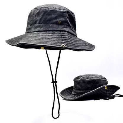 1PC Washed Cotton Bucket Hats Spring Summer Men Women