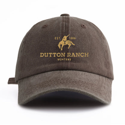 Dutton Ranch Print Washed Baseball Cap For Adults