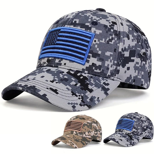 Unisex US Flag Embroidery Baseball Caps Spring Autumn Outdoor