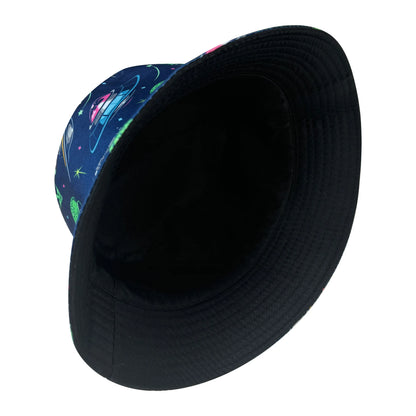 New Cartoon Alien Pattern Fisherman Hat, Stylish Bucket Hat