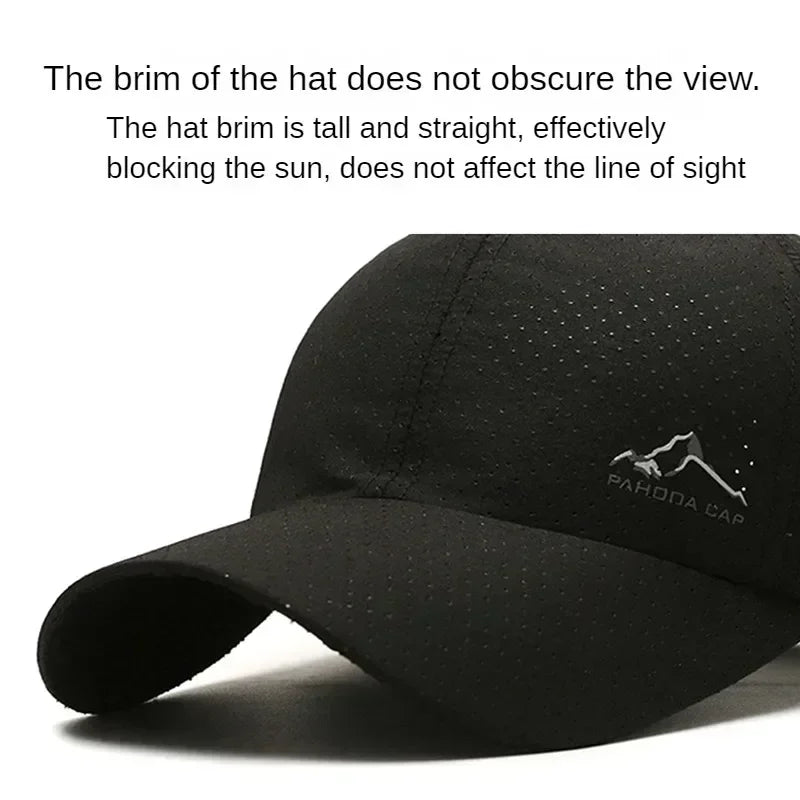 Summer Breathable Mesh Quick Drying Men Women's Baseball Cap