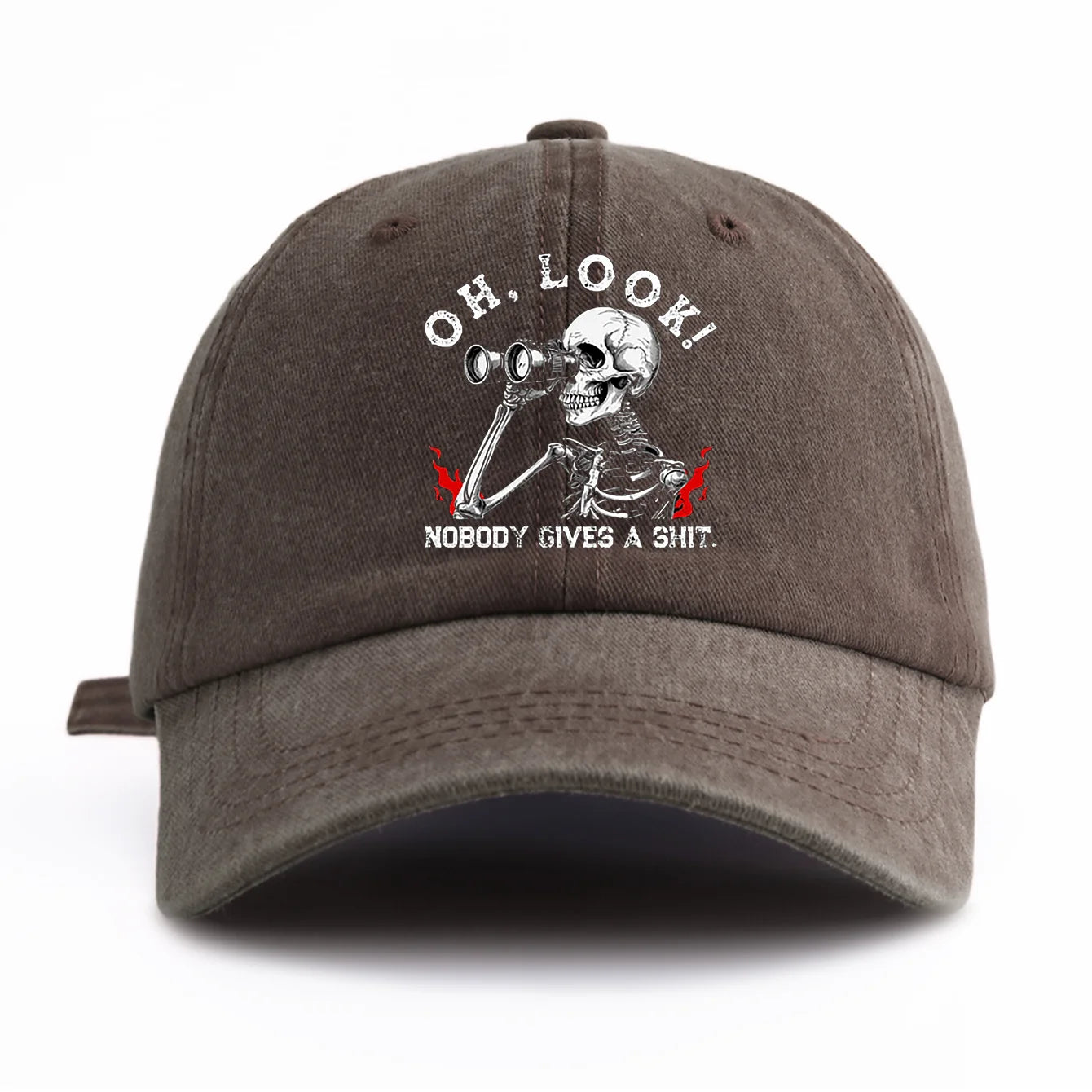 LOOK Print Washed Baseball Cap for Adults