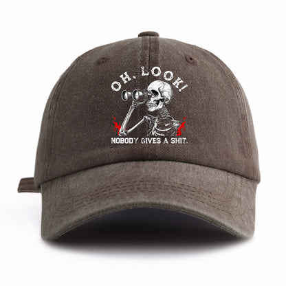 LOOK Print Washed Baseball Cap for Adults