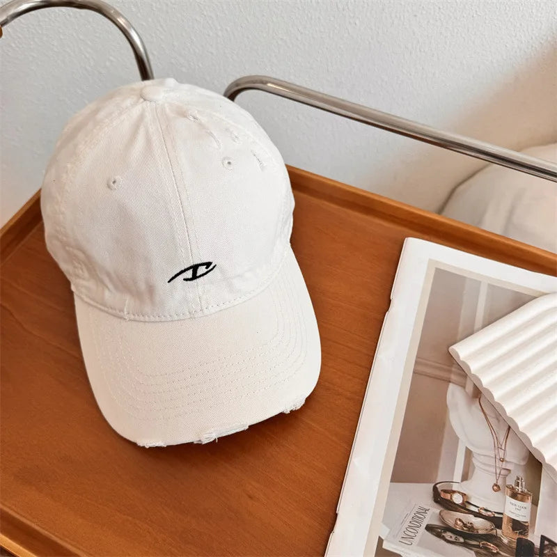 Cotton Baseball Cap For Men Casual Letter Embroidery Student