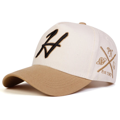 Unisex H Letter Embroidered Baseball Caps Spring Autumn Outdoor