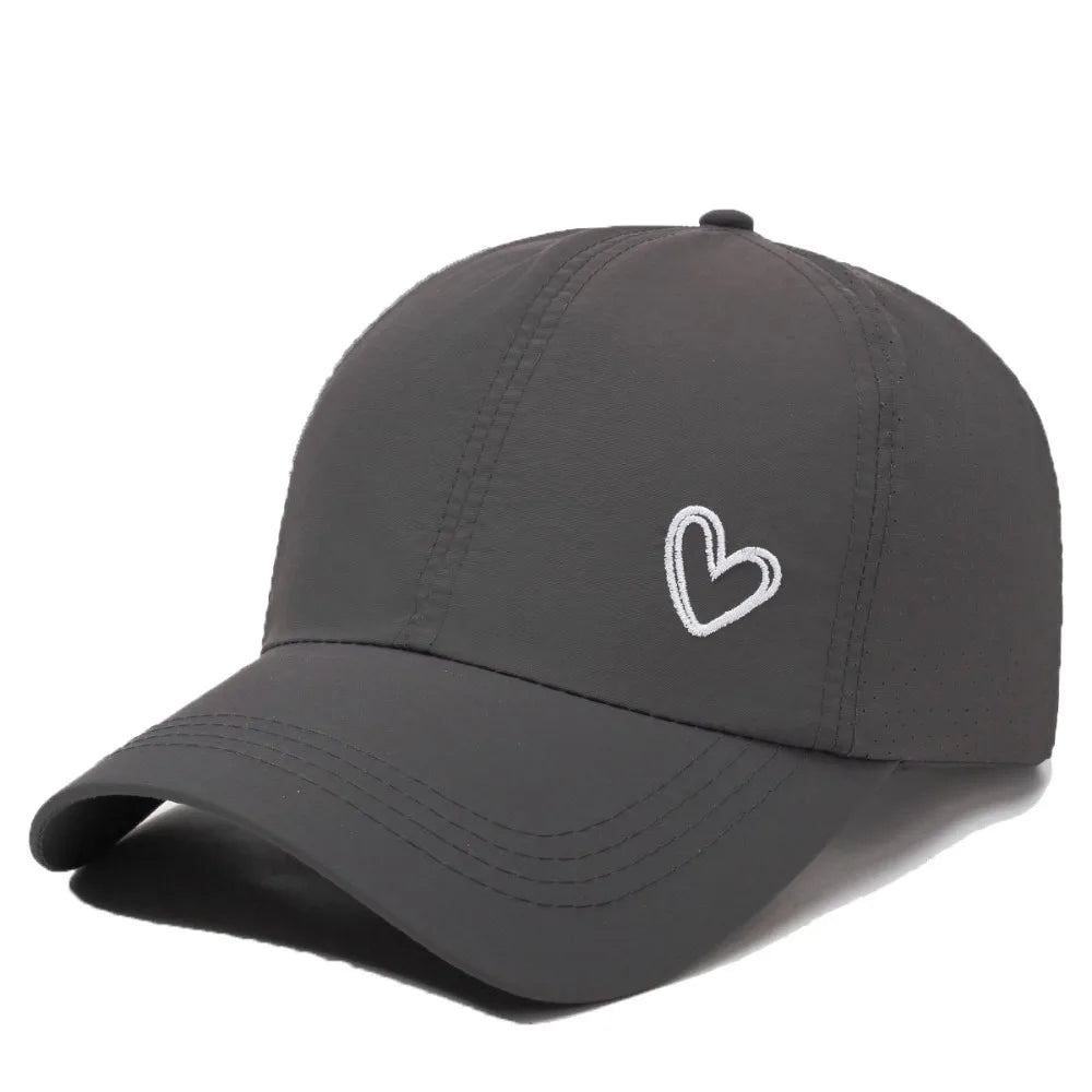 Fashion Love Heart Ponytail Baseball Cap