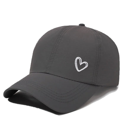 Fashion Love Heart Ponytail Baseball Cap