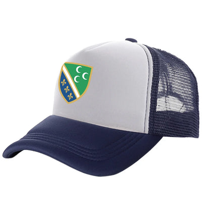Bosniak National Flag in Sandzak Men Cool Bosnia Baseball Caps