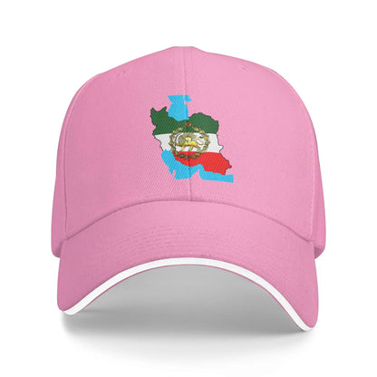 Iran Flag With A Golden Lion Sun Baseball Cap Summer Women Men