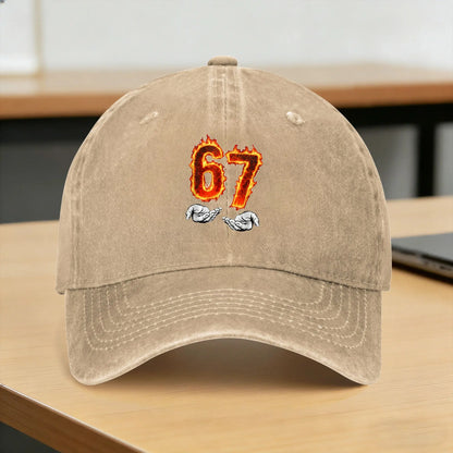 Baseball Cap Fire 6 7 Meme Six Seven 67 Hands Meme