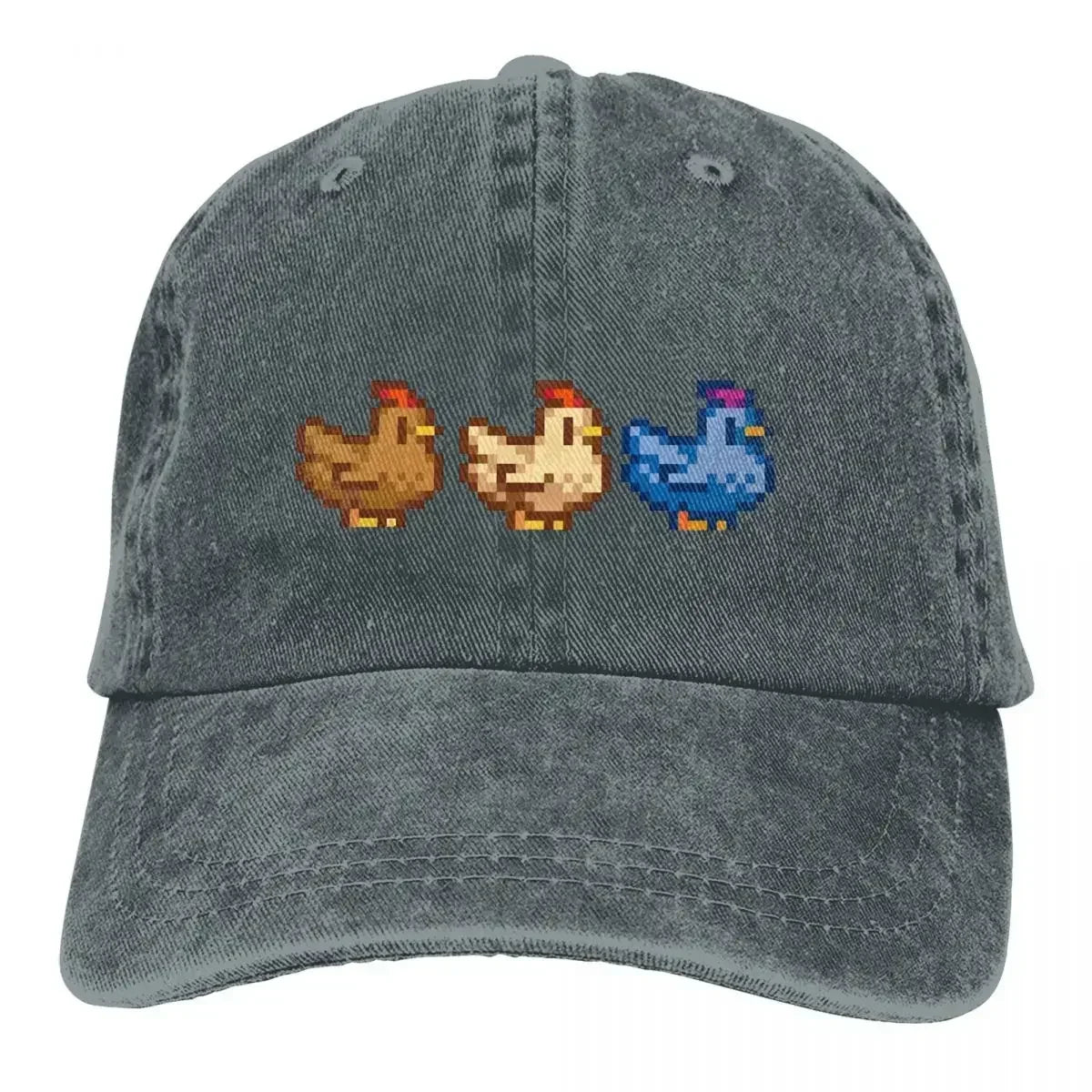 3 Chickens Baseball Cap Stardew Valley Game Abigail Sebastian Caps