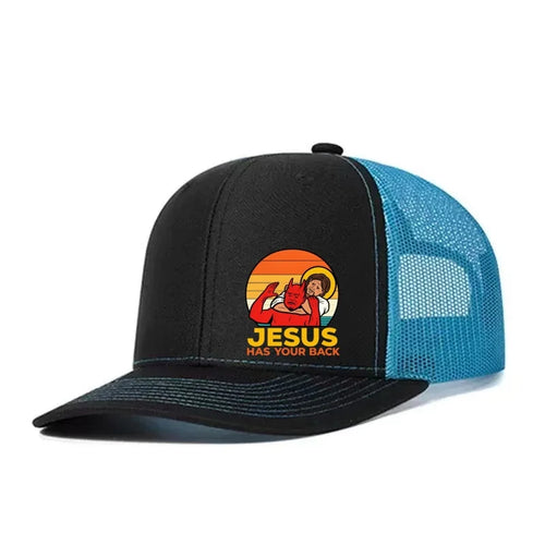 JESUS HAS YOUR BACK Printed Adjustable Baseball Cap