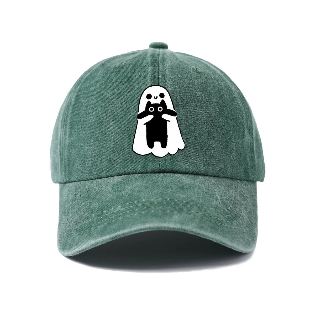 Ghost In Necktie Graphic Baseball Cap