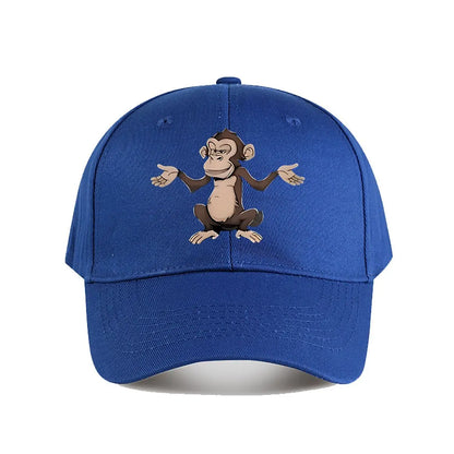 Funny Cartoon Monkey Vinyl Wall Decor Baseball Cap