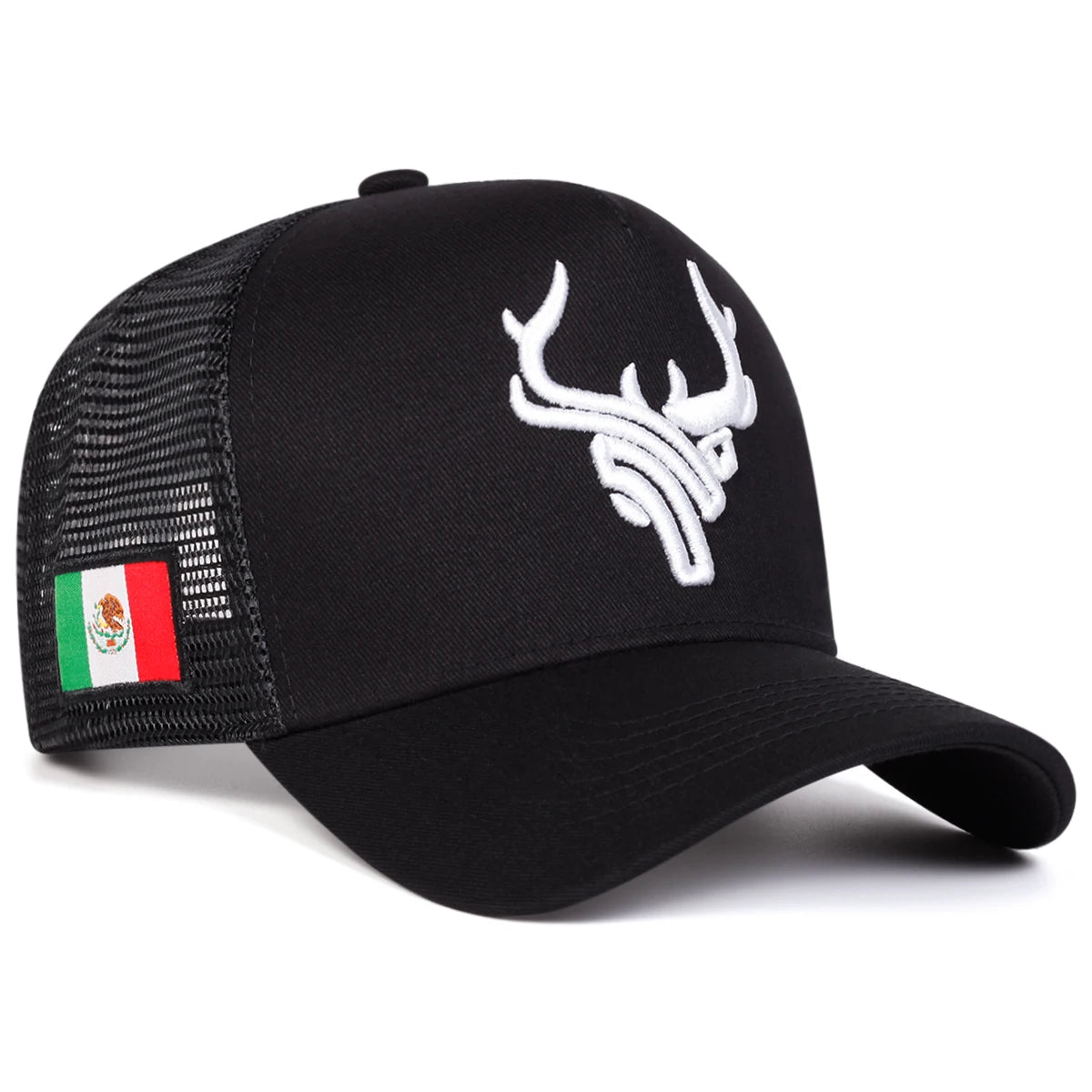 Antler Embroidered Mesh Baseball Cap