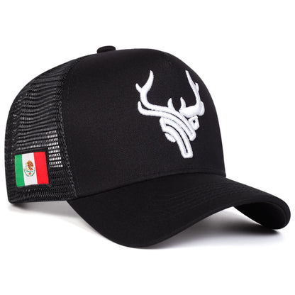 Antler Embroidered Mesh Baseball Cap