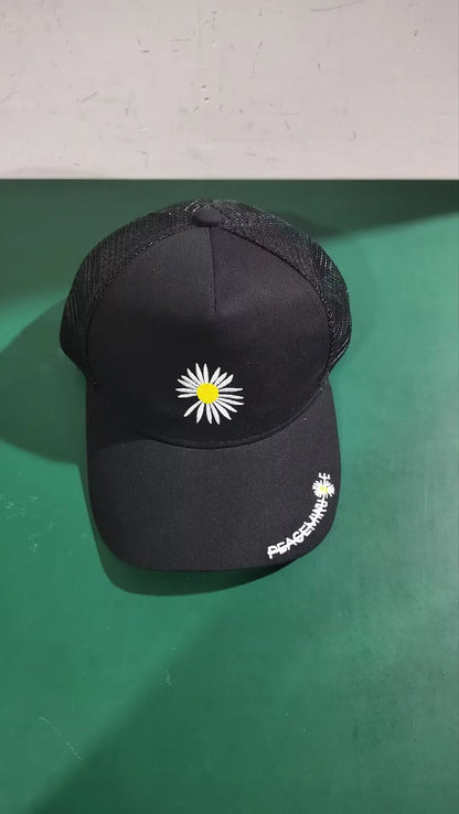 Summer Women Men Flower Embroidered Baseball Cap