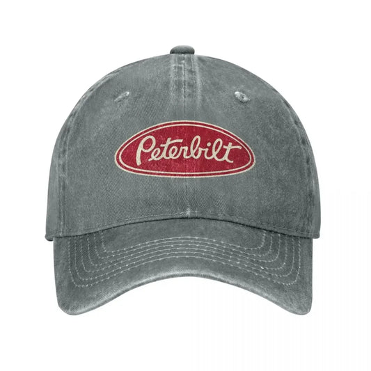 Peterbilt Truck Car Racing Vintage Baseball Cap Vintage Distressed Denim For Men Women