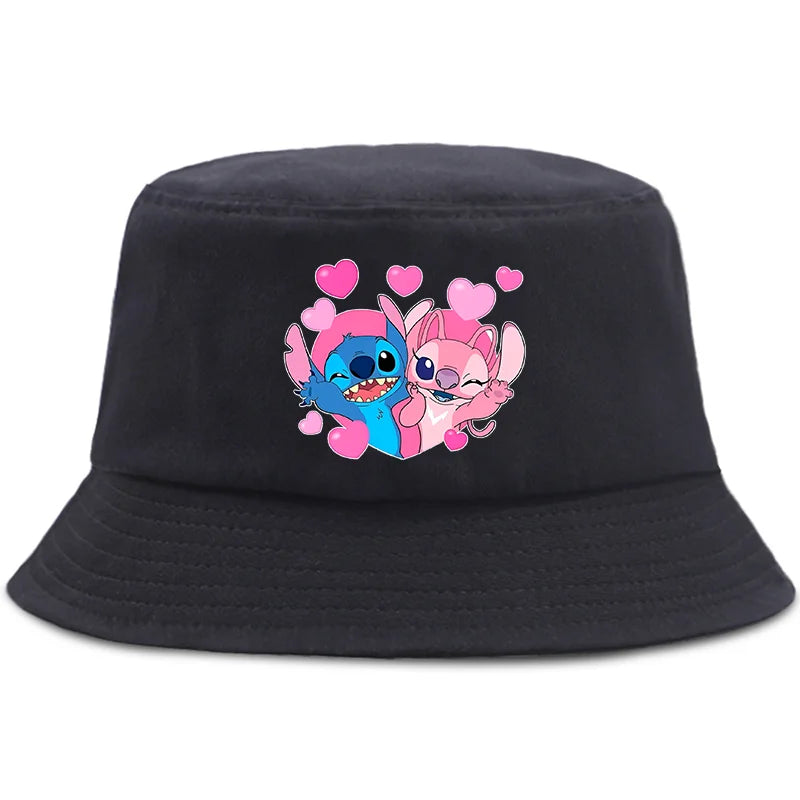 Lilo Stitch Parent-child Bucket Hat Summer Panama Bucket Cap Women Men