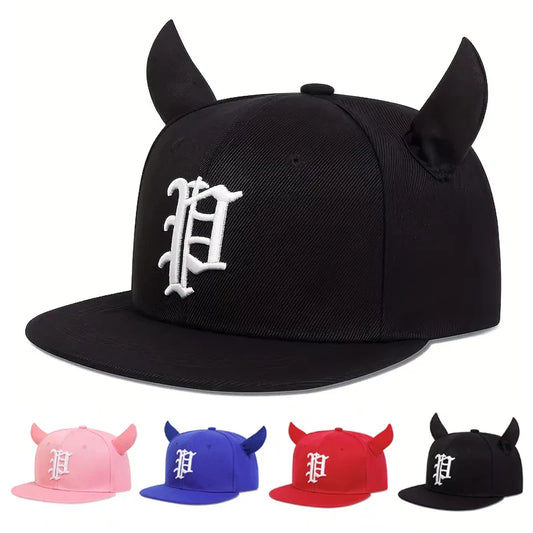 Unisex P Letter Embroidery Hip-hop Hats