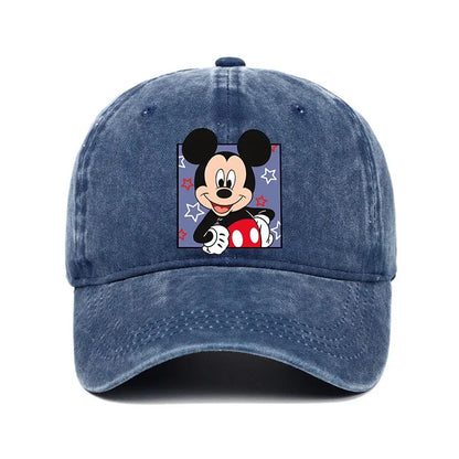Retro Washed Mickey Mouse Print Baseball Cap