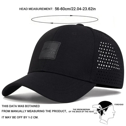 Unisex NEW YORK Label Laser Hollowed Out Baseball Caps