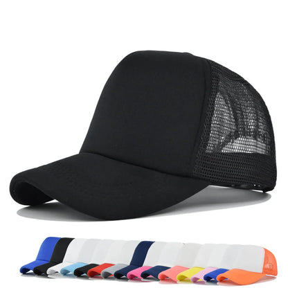 15 Colors Mesh Baseball Cap Adjustable Snapback Hats For Women Men