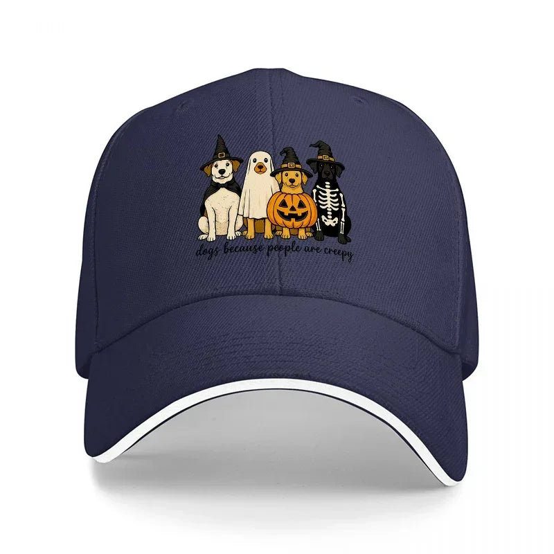 Halloween Ghost Pumpkin Skeleton Baseball Cap