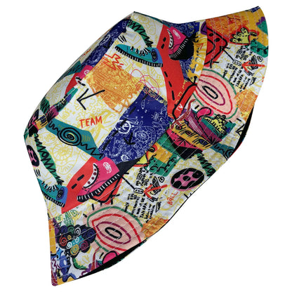 Street Graffiti Fisherman Hat, Reversible Sun Hat, Foldable Fashion Bucket Hat