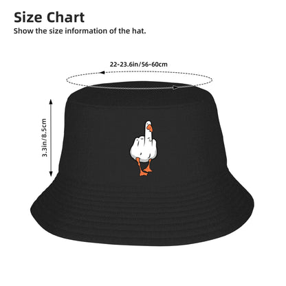 Finger Duck Bucket Hat Duck You Street Style Fisherman Caps