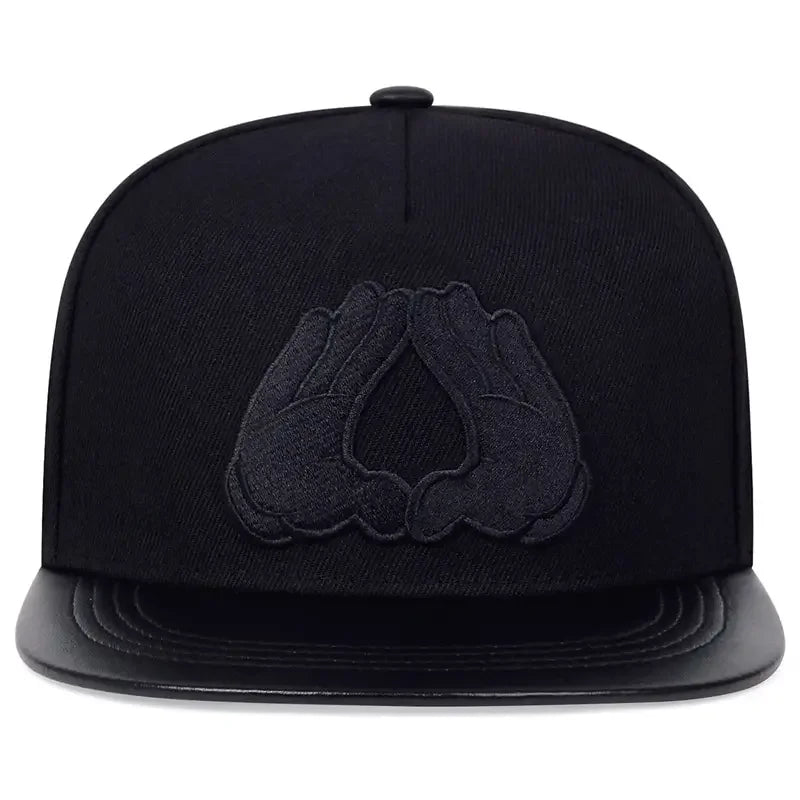 Unisex Hands With Love Embroidery Hip-Hop Hats Spring Autumn Outdoor Snapback Caps