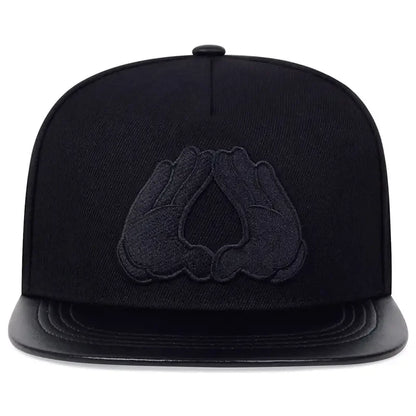 Unisex Hands With Love Embroidery Hip-Hop Hats Spring Autumn Outdoor Snapback Caps