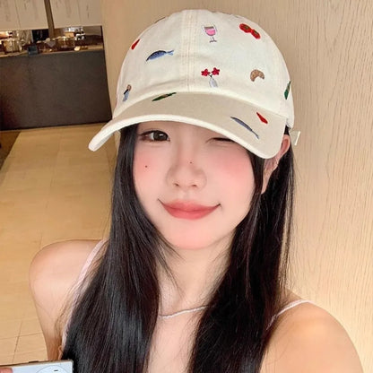 Fashion Sweet Style Embroidered Baseball Cap