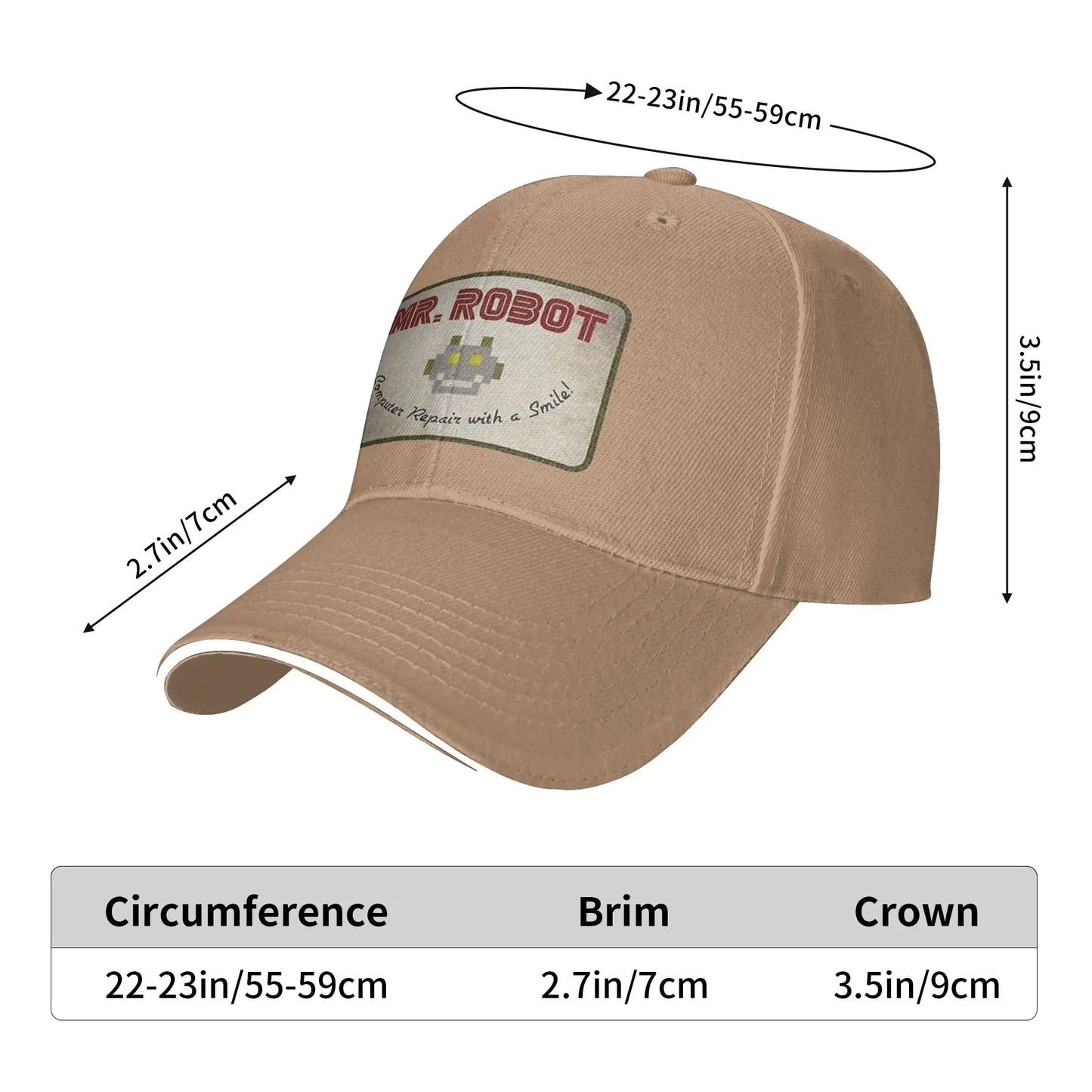 Mr. Robot Computer Repair Smile Baseball Cap