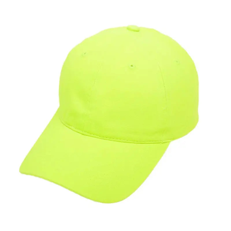Baseball Cap Unisex Athletic Low Plain Fluorescent Solid Color For Men Women