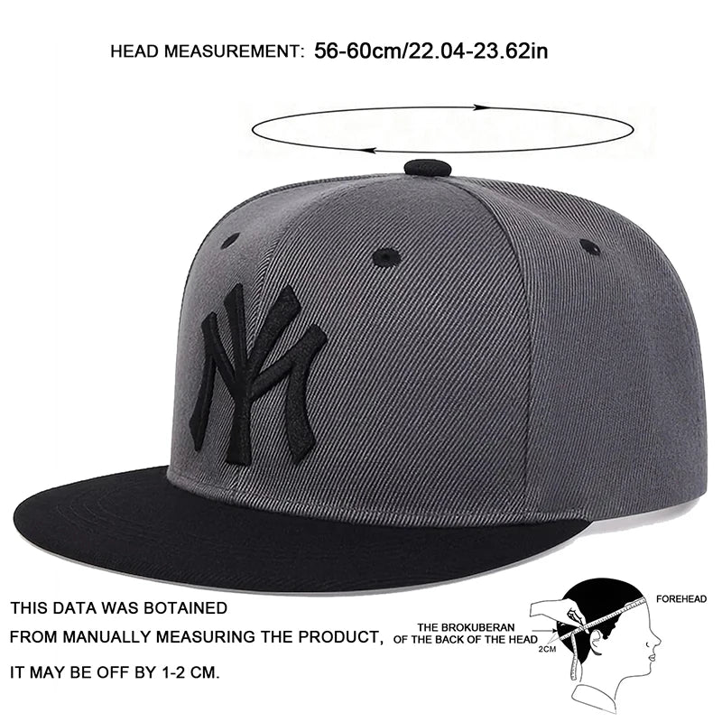 Unisex Letter Embroidery Hip-hop Hats Snapback Cap Baseball Caps Sunscreen Hat Sports Cap
