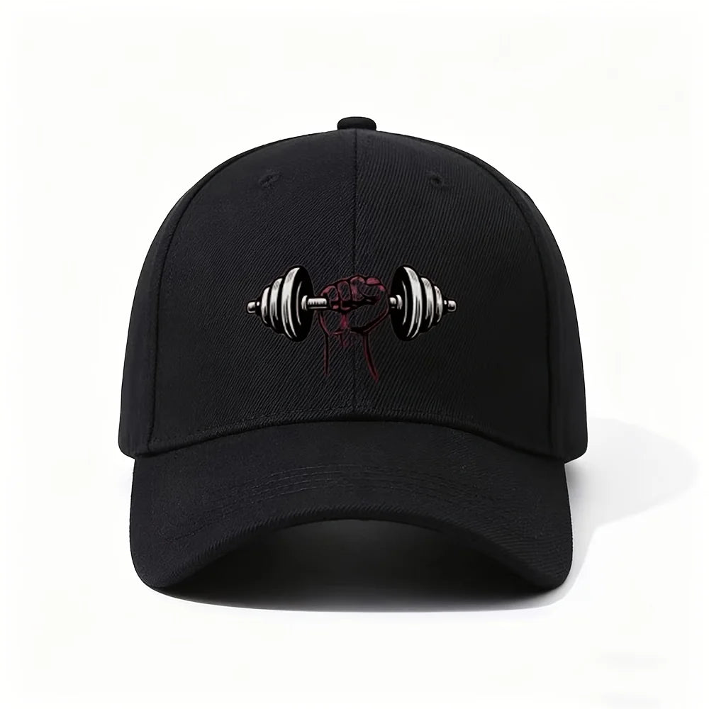 Barbell Fist Print Baseball Cap