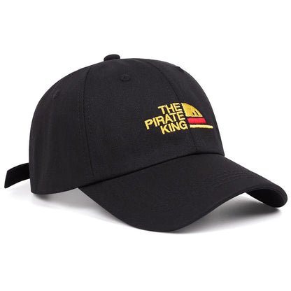 The Pirate King Letter Embroidery Vintage Distressed Baseball Caps