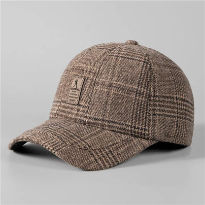 Warm Winter Baseball Cap With Ear Flaps For Men, Auturnn Thick Cap For Gifts
