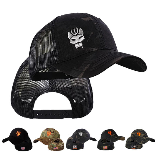 Unisex Forked Wolf Embroidery Snapback Camouflage Baseball Caps