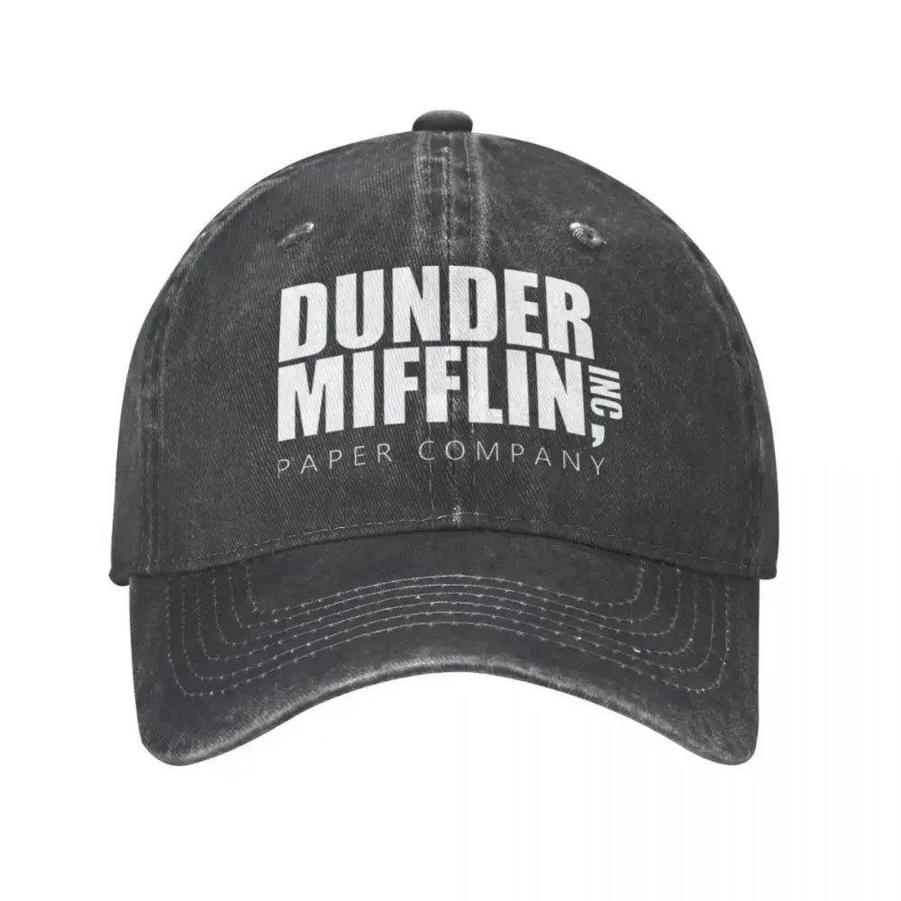 Classic Dunder Mifflin Logo Baseball Caps Men Women