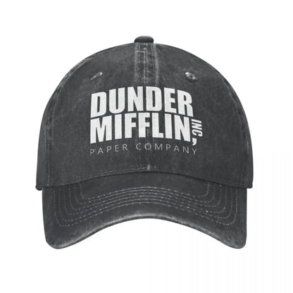 Classic Dunder Mifflin Logo Baseball Caps Men Women