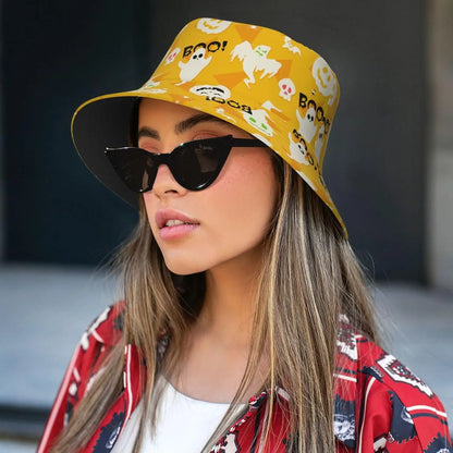 Cartoon Pumpkin Halloween Bucket Hat