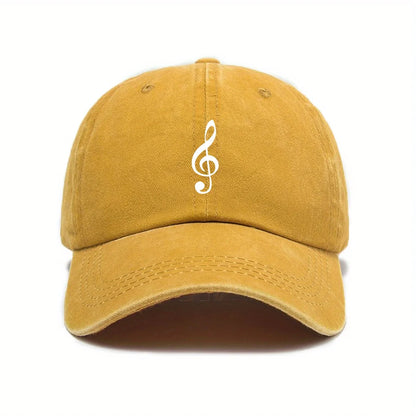 Music Note Printed Baseball Cap