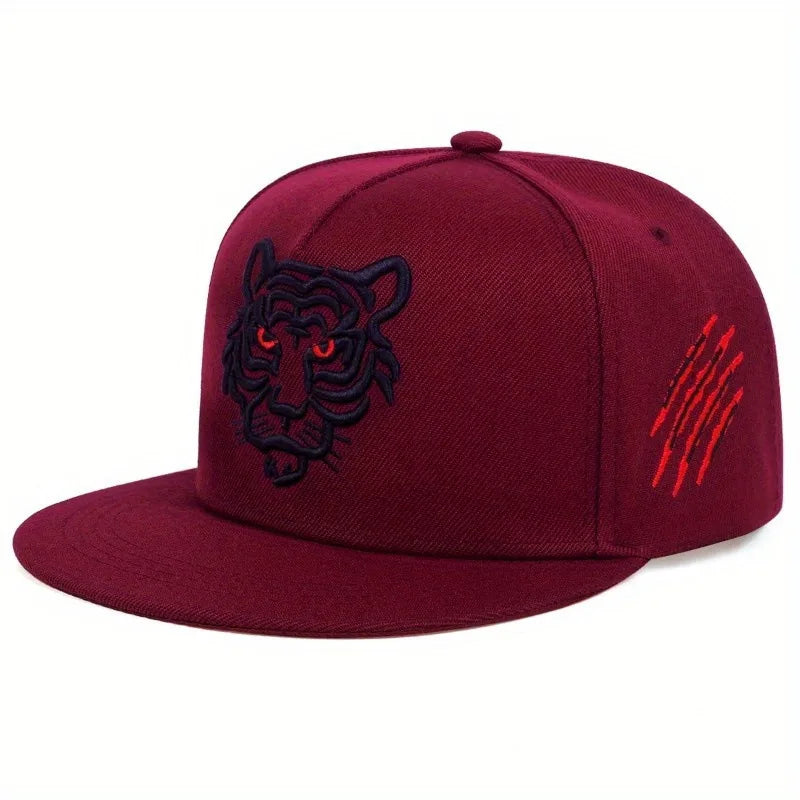 New Cotton Black Tiger Embroidery Baseball Cap